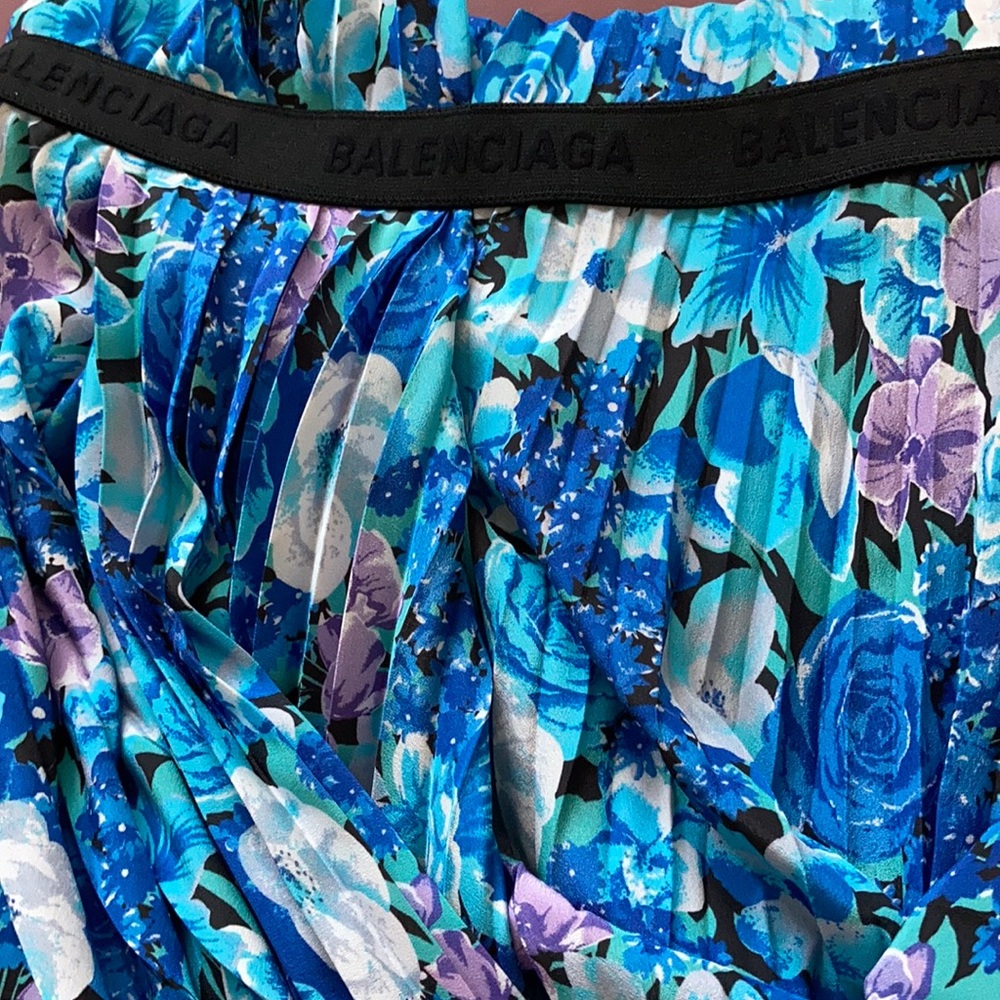 BALENCIAGA Floral Pleated midi skirt - Picture 8 of 9